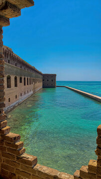 View of the Gulf of Mexico from Fort Jefferson on Dry Tortugas Island, Florida
