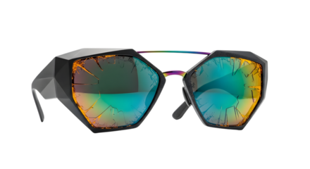 Futuristic sunglasses isolated on transparent background