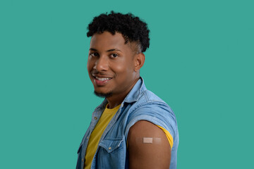 Young person confident after receiving a vaccine.