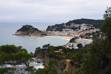 Obraz premium The view of Tossa De Mar town in Costa Brava, Spain