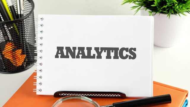 Text animation ANALYTICS. Explore the world of finance and business education with engaging animations that simplify complex concepts for better understanding and application