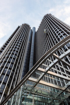 The Torre Europa skyscraper built by Necso in the AZCA complex in Madrid