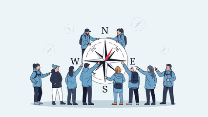 Finding Direction Together Teamwork and Strategy for a Company Success Journey