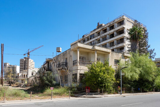 Varosha, Cyprus &ndash; October 4, 2025: Varosha, the abandoned city or ghost town, North Cyprus