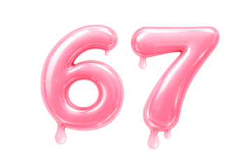 glass number 67 valentine day