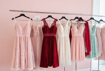 Women's combinations in various colors. Luxurious stylish clothing.