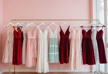 Women's combinations in various colors. Luxurious stylish clothing.