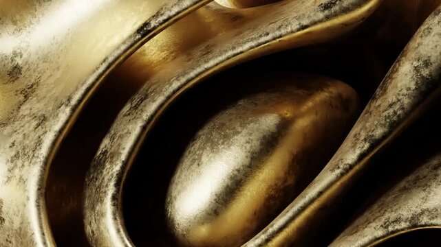 Close-up of a luxurious golden texture with flowing curves Abstract Smooth Luxury. Concept featuring gold, texture, abstract, curves, smooth.