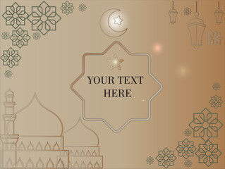  abstract background of islamic flyer template with pattern
