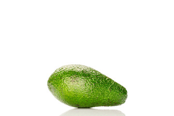 Ripe avocado , isolated on white background, close-up.