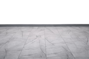 Clean gray marble floor with subtle texture and empty space above on transparent, perfect for design mockups, product displays, or architectural presentations.