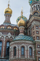 Golden domes of the Church of the Savior on Spilled Blood, Saint Petersburg, Russia © Witold Lapinski