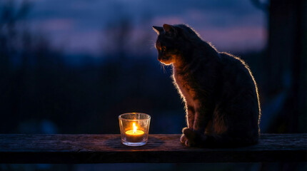 A cute tabby kitten sitting inside a glass of wine with soft green and white tones