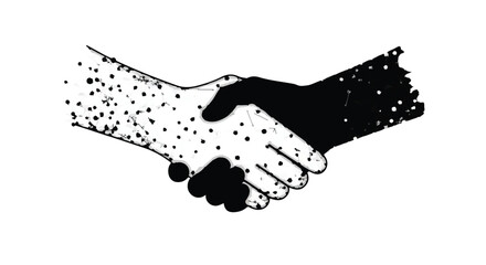 black silhouette of a white horse