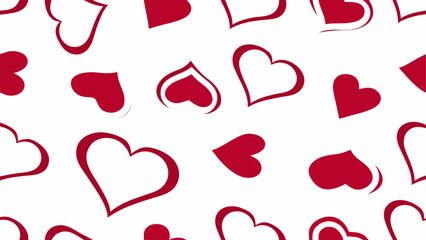 Scattered hearts pattern