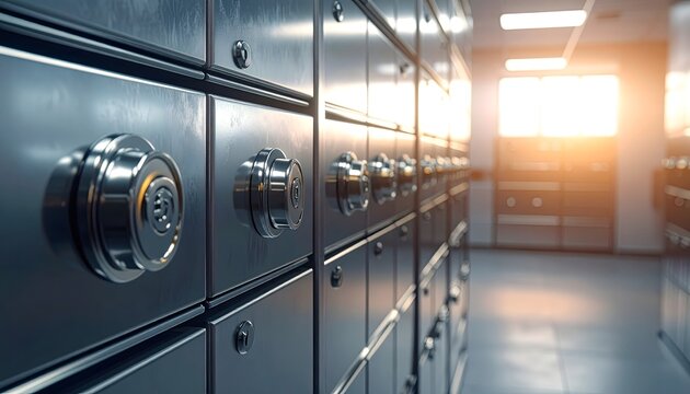 Archivadores met&aacute;licos con cerraduras en oficina representando seguridad y gesti&oacute;n documental