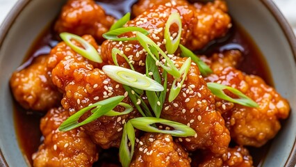 Delicious Asian Style Chicken Dish with Sauce.