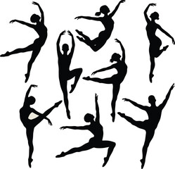 ballet dancers silhouettes