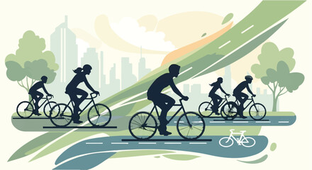 Obraz premium cycling in the park