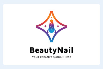 Beauty Nail Logo Design Template