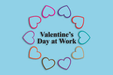 Celebrating valentine's day at work with joyful hearts and festive spirit