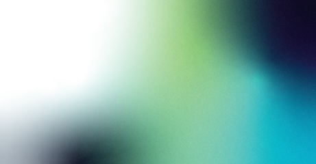 Cool green to cyan film grain gradient overlay with smooth tonal transitions, soft vignette shading and transparent background for modern creative design