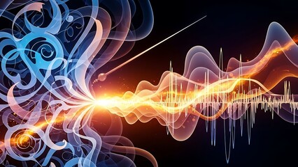 Abstract Sound Wave Visualization with Light and Swirls
