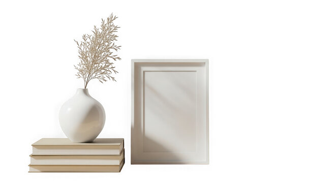 Simple vase decor isolated on transparent background isolated on white background