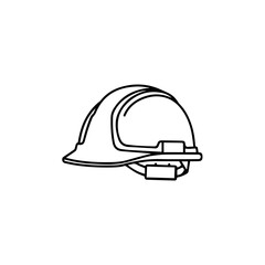 Fototapeta premium A standard safety hard hat or helmet for worker protection on building sites.