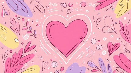 valentines abstract background with soft hearts