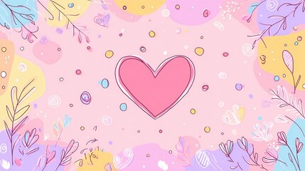 valentines abstract background with soft hearts