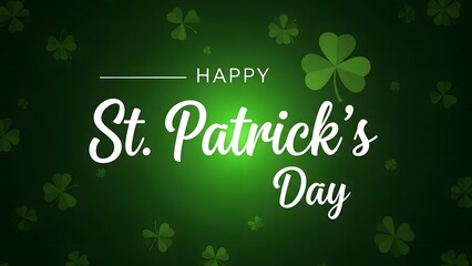 Happy st patrick's day celebration with shamrocks and irish luck