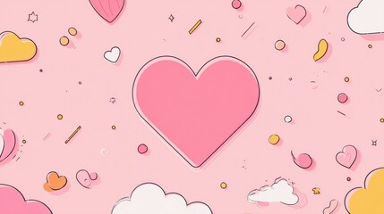 valentines abstract background with soft hearts
