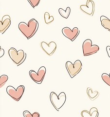 valentines abstract background with soft hearts