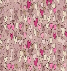 valentines abstract background with soft hearts