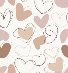 valentines abstract background with soft hearts