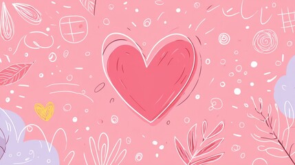 valentines abstract background with soft hearts