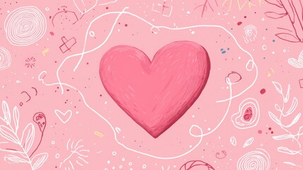 valentines abstract background with soft hearts