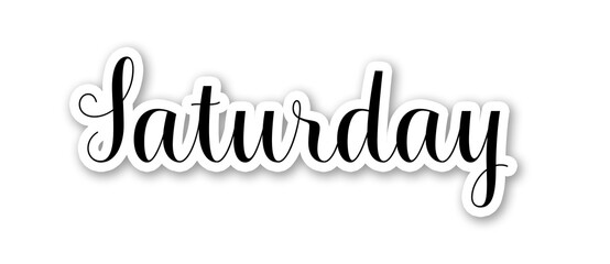 Saturday Calligraphy Word Illustration