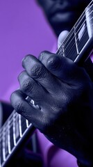 chord transition with fingertip pressure on lavender gradient template