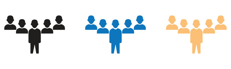 Fototapeta premium User group icon in multiple colors illustrating a team or organizational structure