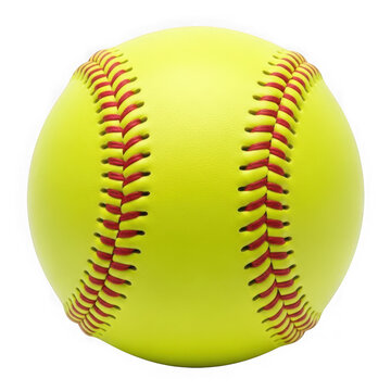 Softball, isolated on transparent background