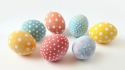 Obraz premium Brightly dyed and cheerfully adorned Easter eggs, eagerly anticipating the upcoming celebration, radiates love and charm, setting the stage for joyous festivities about to unfold.