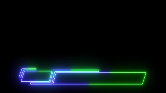 Lower third banner animation for broadcast use. Video headline title bar with clean color blocks. Modern lower third overlay for news and media content.