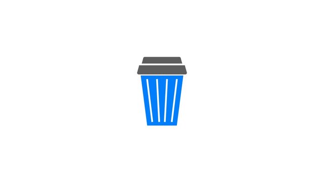 Recycle bin icon animated