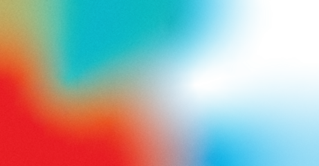 Vibrant red and teal film grain gradient overlay with smooth blended color transitions, soft texture and transparent background for modern creative design