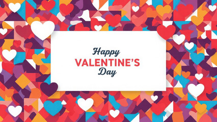 Colorful heart pattern celebrating valentine's day