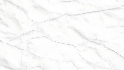 Obraz premium White crumpled paper texture background showing distinct folds and creases with soft shadows