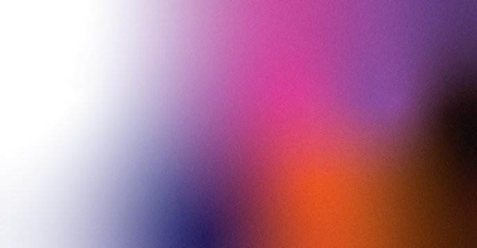 Vibrant purple and orange film grain gradient overlay with smooth blended color transitions, soft texture and transparent background for modern creative design - Powered by Adobe