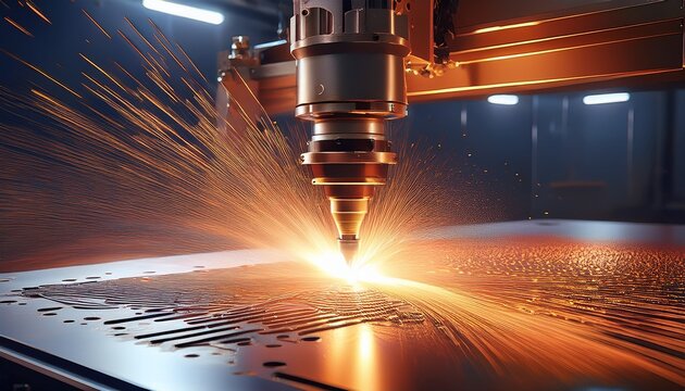 waterjet cutting machine processing metal material
